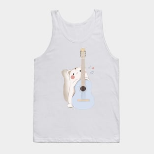 Cat and guitar Tank Top